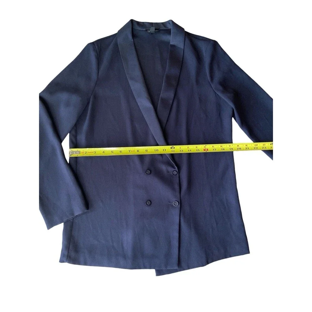 Topshop‎ Navy Blue Double Breasted Blazer Sz 8